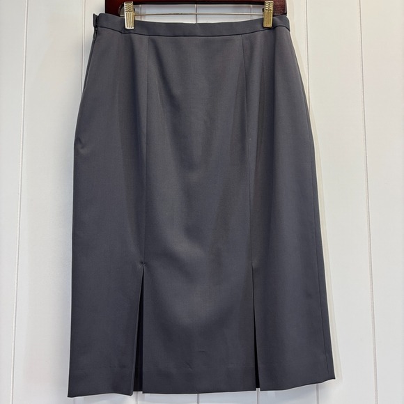 Vintage J Crew Womens Minimalist Career Wool Skirt Size 4 Office Professional - Picture 2 of 8